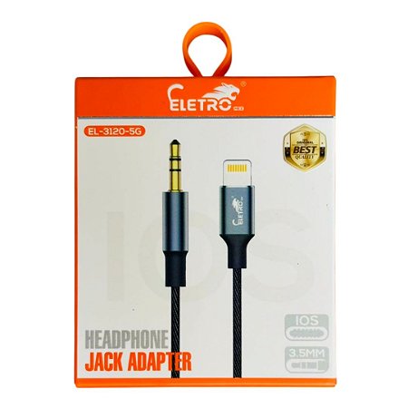CABO ELETRO P2 AUXILIAR PARA IPHONE EL-3120-5G