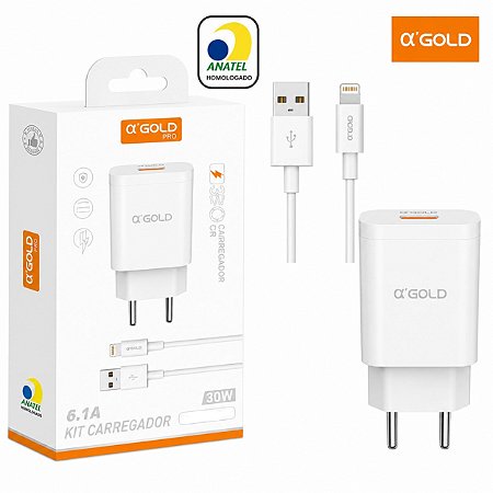 CARREGADOR DE CELULAR A'GOLD IPHONE 6.1A CA27-2