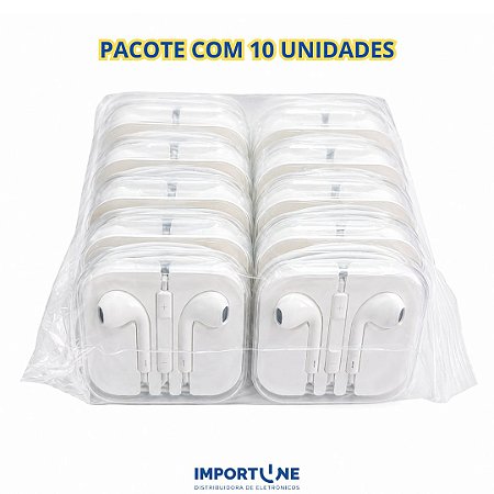 KIT COM 10 FONE DE OUVIDO IPHONE P2 KA-701-5G