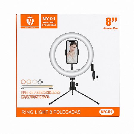 RING LIGHT LEHMOX PEQUENO 8 POLEGADAS NY-01