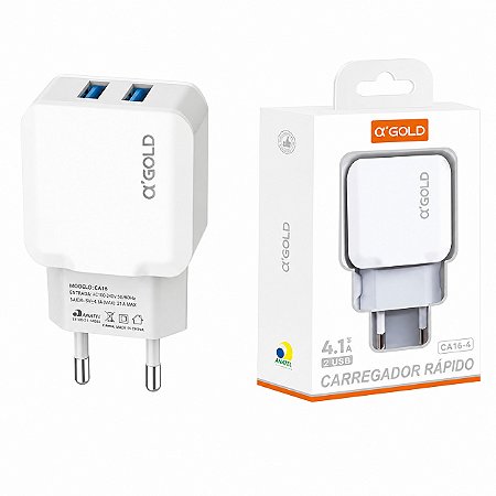 FONTE A'GOLD 4.1A 2 USB CA16-4