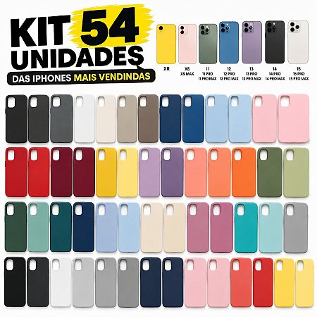KIT 54 CAPA CASE IPHONE MAIS VENDIDO