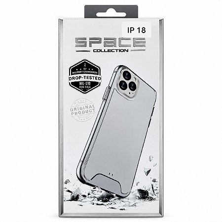 CAPA TRANSPARENTE ANTI-IMPACTO SPACE PARA IPHONE 18