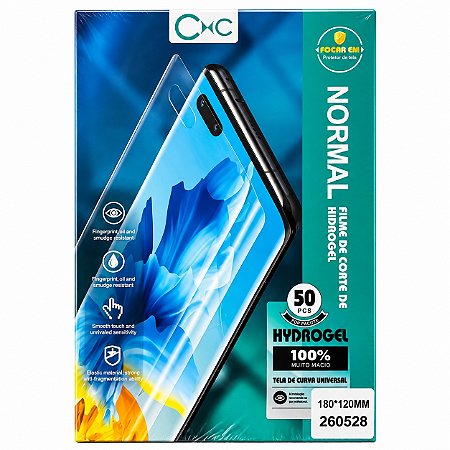 PACOTE COM 50 PELÍCULAS DE HIDROGEL NORMAL PARA MÁQUINA DE CORTE