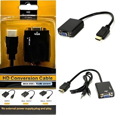 CABO CONVERSOR HDMI PARA VGA