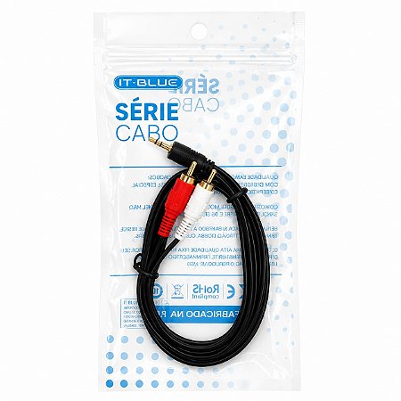 CABO IT BLUE P2 + 2RCA 1,5M