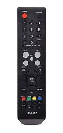 CONTROLE PARA TV SAMSUNG PRETA LCD TELA PLANA