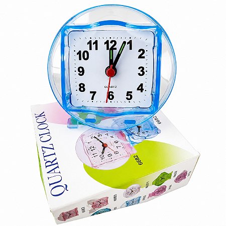RELÓGIO DESPERTADOR QUARTZ CLOCK SIMPLES 6682