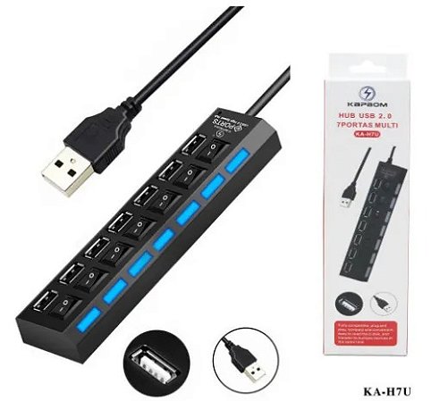 HUB USB 7 ENTRADAS SELETORAS