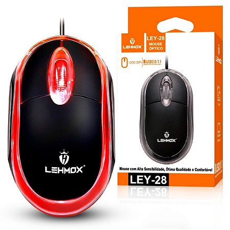 MOUSE COM FIO SIMPLES LEHMOX LEY-28