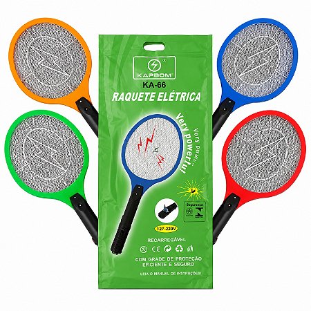 RAQUETE MATA MOSQUITO KAPBOM RECARREGAVEL KA-66