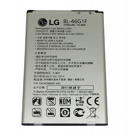 BATERIA DE CELULAR LG K10 2017 MOD. BL-46G1F