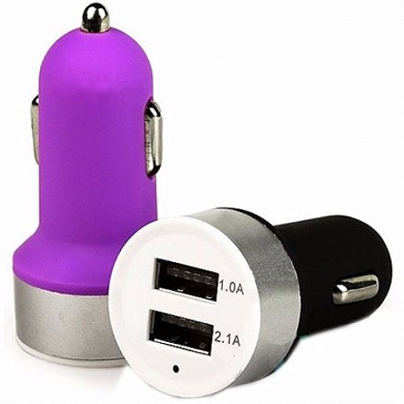 FONTE USB VEICULAR 2 ENTRADAS 12/24V 2.1A