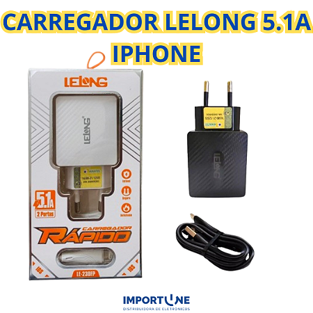 CARREGADOR DE CELULAR LELONG IPHONE 5.1A