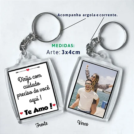 Chaveiro com foto 3x4