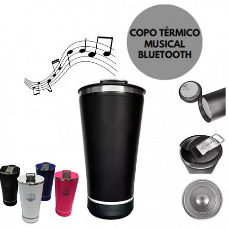 Copo Térmico com caixa de som 420 ml