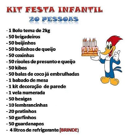 KIT FESTA INFANTIL