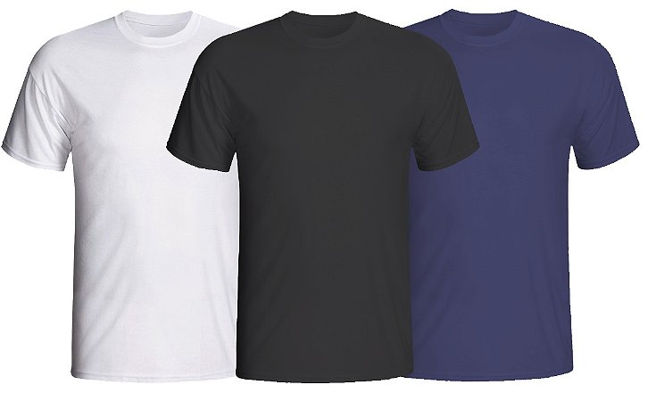 Camisetas Algodão 94% Com Elastano 6% - Fio 30/1 - LISAS, GOLA REDONDA