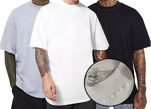 Oversized Gola Alta Algodão 94% Com Elastano 6% - 200 GRAMATURA - Ribana 2x1 Canelada - Fio 30/1