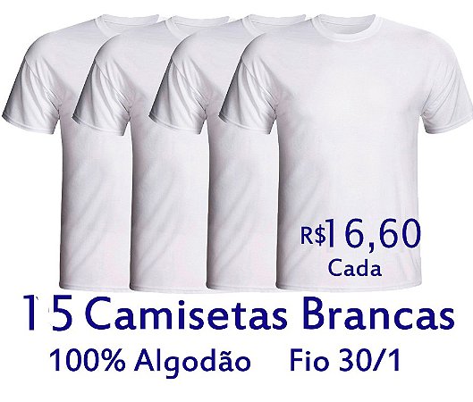 Camisetas Brancas Algodão Lisas - QUALIJU MALHAS - FÁBRICA DE CAMISETA,  VENDA DE CAMISETAS NO ATACADO COM MELHOR PREÇO DO BRASIL.