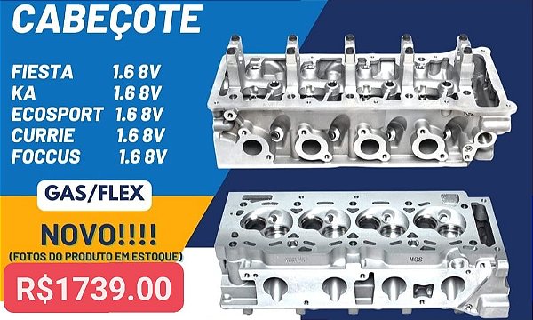 CABEÇOTE trocado C/ TODAS PEÇAS QUE VAO NO CABEÇOTE