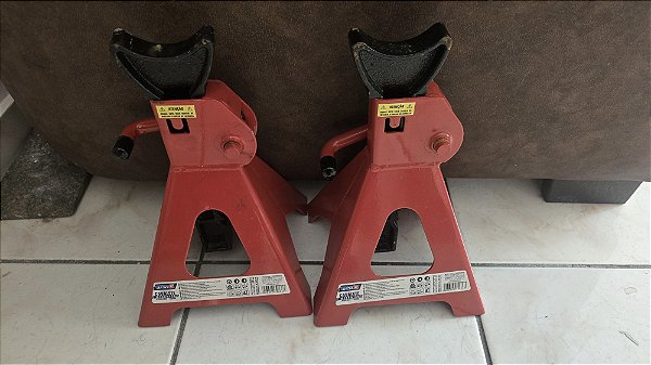04 CAVALETES AUTOMOTIVO 3 TONELADAS VERMELHO FORTG USADO