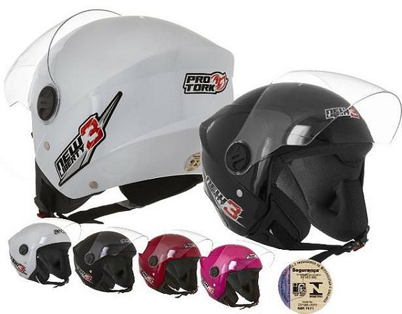 CAPACETE NEW LIBERTY PROTORK / A PARTIR DE 96,00 NO COMBO