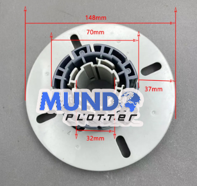 Suporte do rolo - mídia plástico para Mutoh 900c 1604 1300 1204 1618 1638 1624