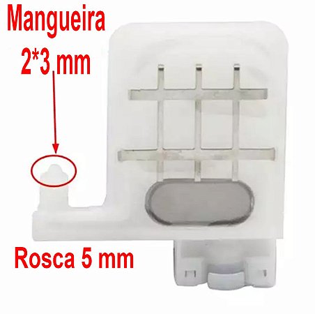 Big damper base quadrada conector pequeno Rosca 5mm para mangueira 2*3mm