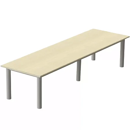 Mesa Refeitório 8 Lugares 2,60 x 0,80 | Tampo MDP 18mm - Pés Redondos