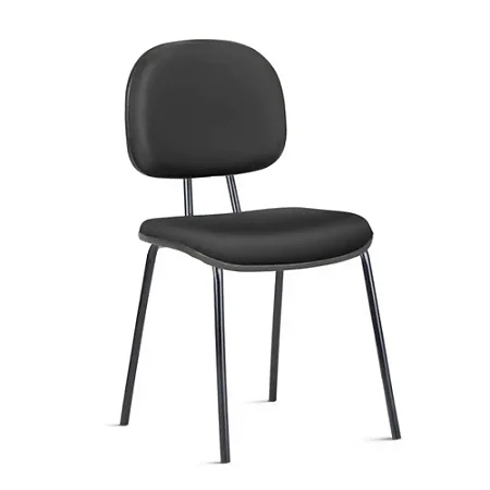 Cadeira Fixa de Escritório 4 Pés Palito Estofada