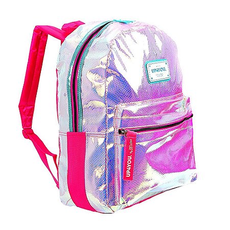 Mochila Maisa Up4You Holografica Rosa de Costa