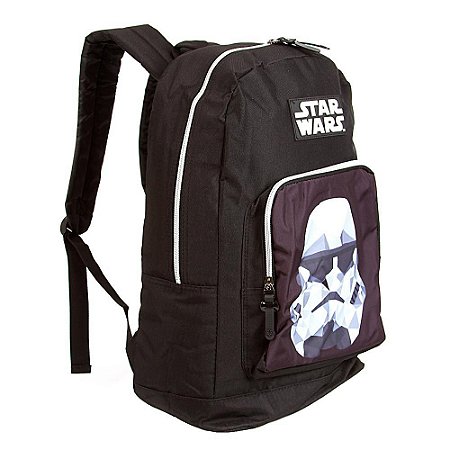 Mochila Juvenil Disney Star Wars Stormtrooper Preta de Costa