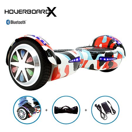 Hoverboard Skate Elétrico 6,5" Camuflado Colorido Barato