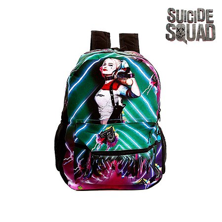 Mochila Bolsa Feminina Arlequina Costas Esquadrão Suicida
