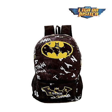 Mochila Escolar Bolsa do Batman Reforçada Preta De Costas