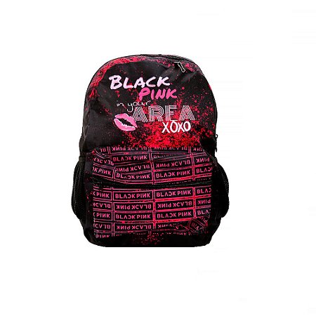 Mochila Escolar Infantil Black Pink Xoxo Grande Costas