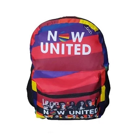 Mochila Escolar Infantil Now United Colorida Grande Costas
