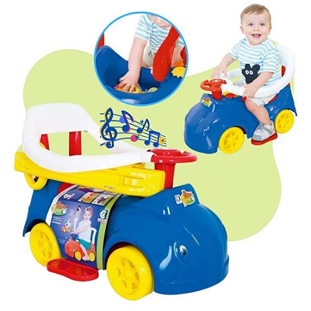 Carrinho Andador com Cores Sortidas da Play Time - Cotiplás