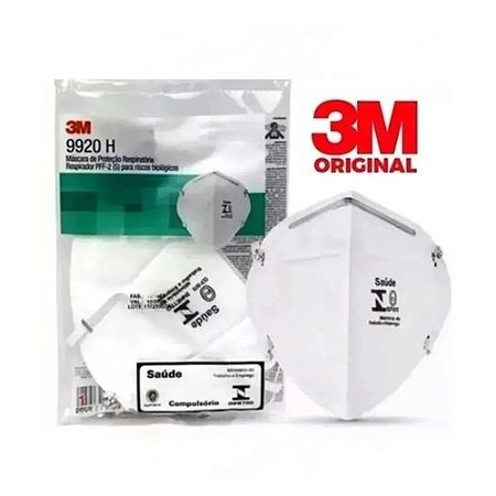02 Máscara De Proteção Respiratória 3m 9920h Pff2 N95 Kn95