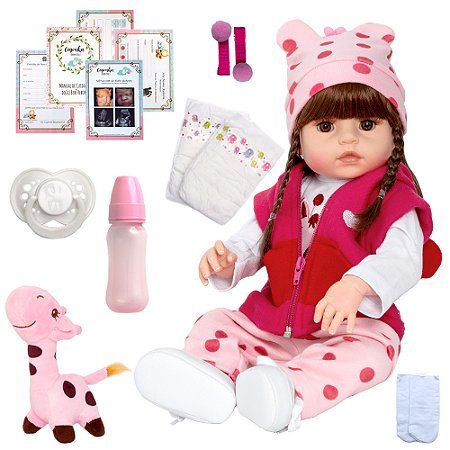 Reborn Realista Bebe Original Bonecas De Silicone Kit