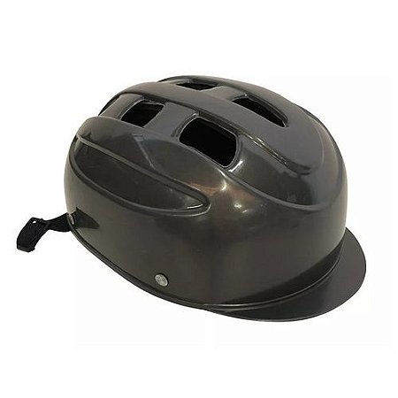 Equipamento De Proteção Capacete De Plástico Preto Ajustável
