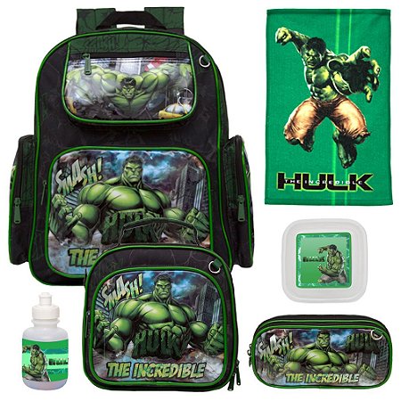 Mochila Masculina Infantil Incrivel Hulk Costas e Acessórios