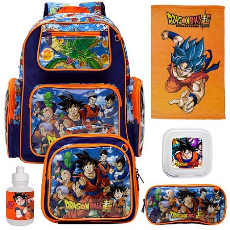 Mochila Masculina Infantil Dragon Ball Costas com Acessórios