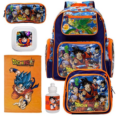 Mochila Infantil Menino Dragon Ball Passeio e Brinde Toys 2U