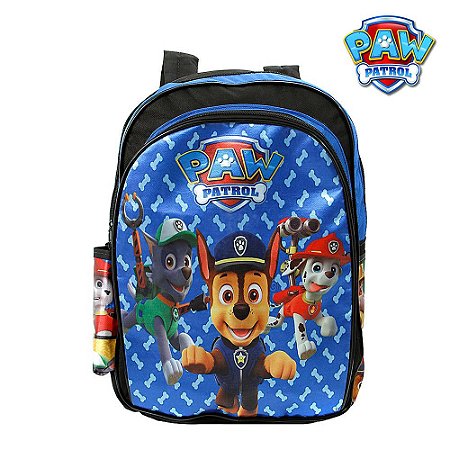Mochila Infantil Escolar Patrulha Canina De Costas