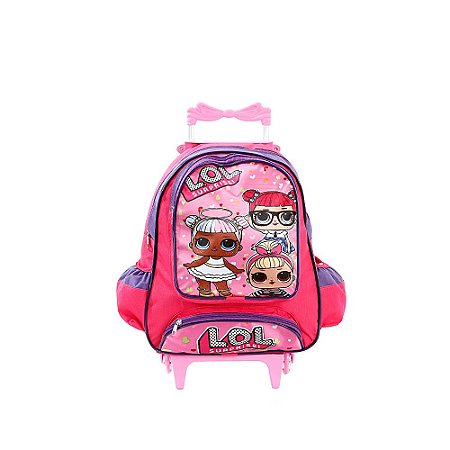 Mochila Escolar Infantil Lol Surprise Com Rodinha