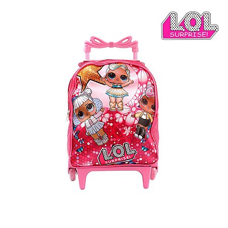 Mochila Escolar Infantil Lol Surprise Com Rodinha
