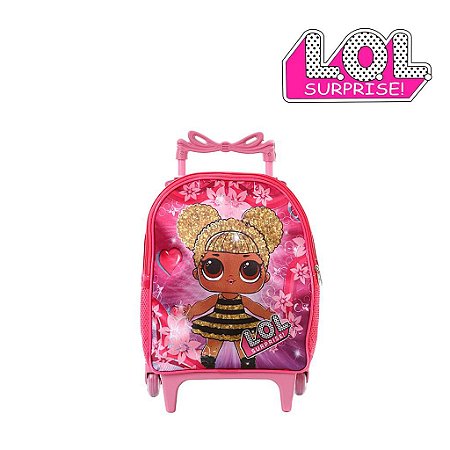 Mochila Escolar Infantil Lol Surprise Com Rodinha