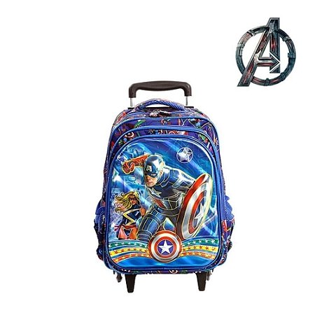 Mochila Infantil Escolar Guerra Civil Capitão America 3D